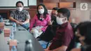 Emtek Group atau PT Elang Mahkota Teknologi melakukan pertemuan dengan perwakilan Indihome di SCTV Tower, Senayan, Jakarta, Rabu (2/3/2022). Pertemuan membahas peran Indihome dalam ekspansi Vidio ke bigger screen home entertainment. (Liputan6.com/Faizal Fanani)