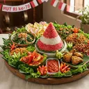 Resep Nasi Tumpeng Merah Putih Gurih, Simbol Kemerdekaan yang Lezat dan Meriah