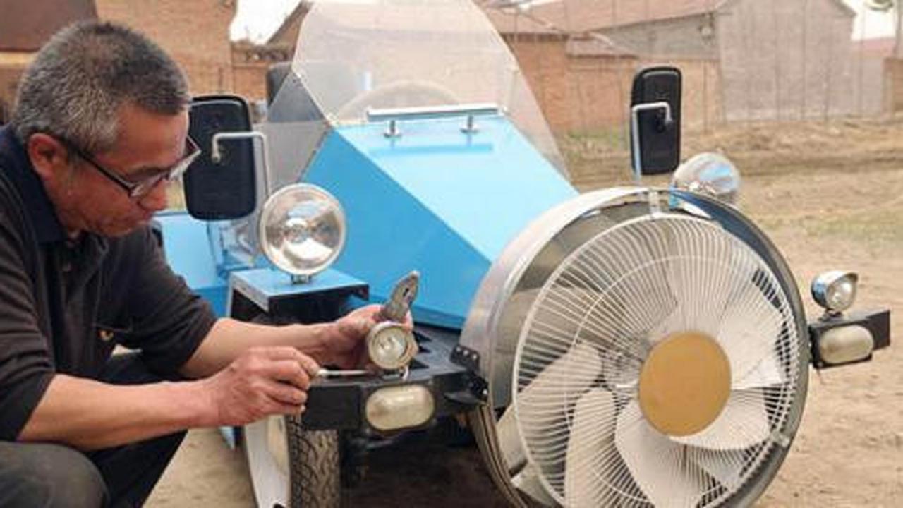 Petani China ciptakan mobil bertenaga angin