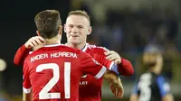 Ander Herrera menganggap Wayne Rooney sebagai pemain terbaik di Inggris. (EPA/OLIVIER HOSLET)