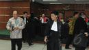 Suasana usai persidangan kasus korupsi alat Simulator SIM dengan terdakwa mantan Wakakorlantas Brigjen. Didik Purnomo di Pengadilan Tipikor, Jakarta, Senin (23/2/2015). (Liputan6.com/Herman Zakharia)