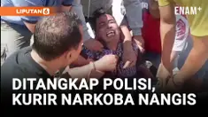 Kurir Narkoba Nangis saat Ditangkap Polisi