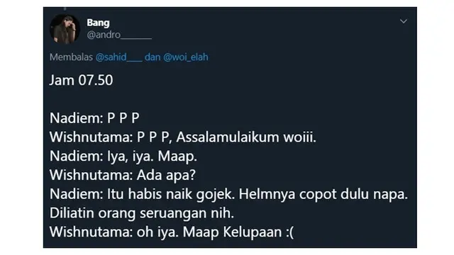 Obrolan Imajinasi Whisnutama dan Nadiem Saat di Kantor Ini Bikin Cengar-Cengir