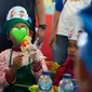 Cooking class, salah satu cara yang dilakukan anak-anak di PAUD Al Hikam, Klaten, Jawa Tengah untuk membiasakan pola makan sehat dan bergizi. Foto diambil dalam acara Jelajah Gizi 2023. (Foto: Dok. Danone Indonesia)