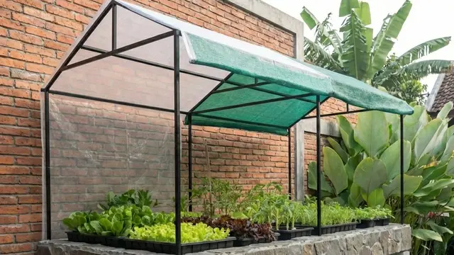 Desain Kebun Sayur di Meja Semen Cor Anti Roboh