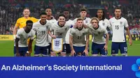Timnas&nbsp;Inggris berpose sebelum pertandingan persahabatan internasional melawan Wales di Stadion Wembley, London, Jumat,&nbsp;10 Oktober 2025. (AP Photo/Frank Augstein)