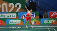 Aksi Anthony Ginting di Kejuaraan Asia 2022 yang digelar di Manila, Filipina. (Dok. PBSI)