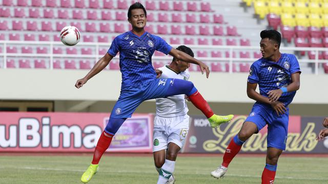 FOTO: Gol Ahmad Nufiandani Bawa Persikabo 1973 Ungguli Arema 1-0 di Babak Pertama