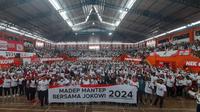Relawan se-Kabupaten Banyumas menggelar silahturami sekaligus mendeklarasikan satu komando 'Madep Mantep 2024 Bersama Jokowi'.