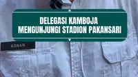 Delegasi Timnas Kamboja mengunjungi Stadion Pakansari, Cibinong, Bogor, untuk mengecek langsung kondisi rumput dan fasilitas stadion jelang pertandingan di Piala AFF 2026.