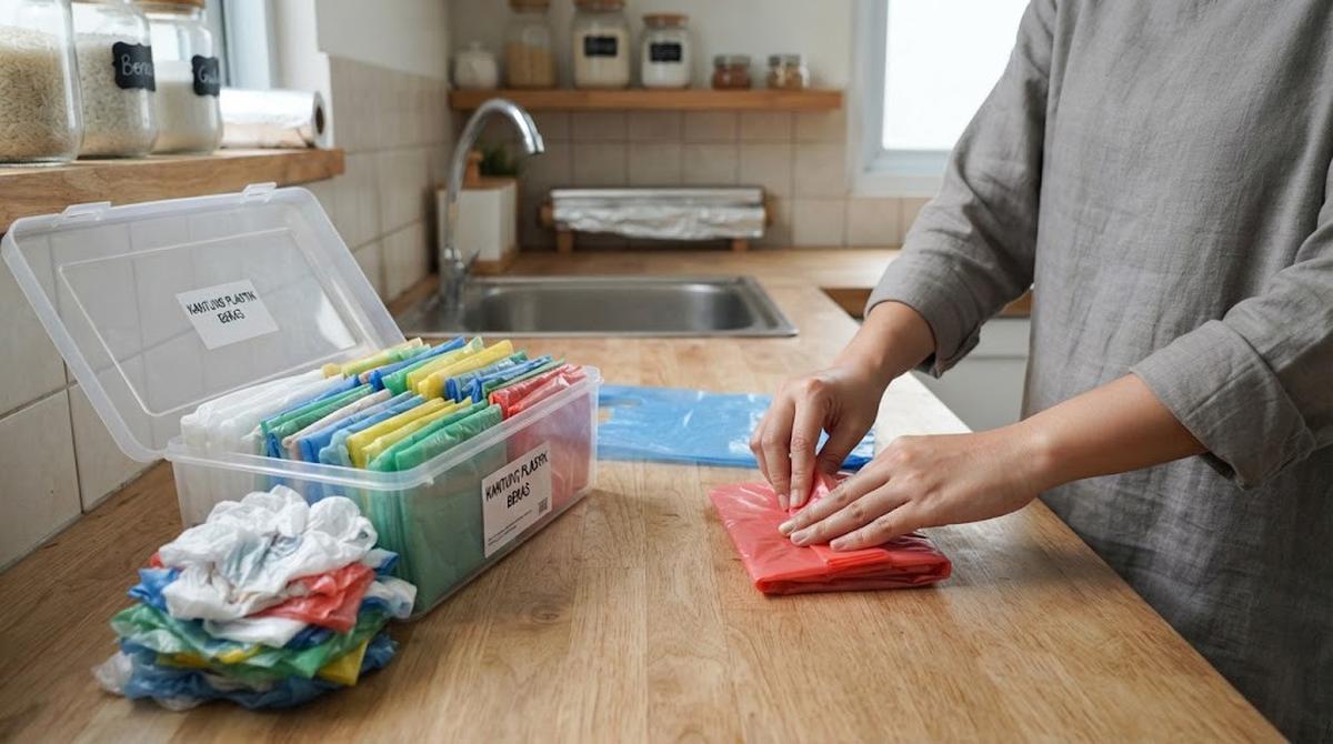 Trik Menyimpan Kantong Plastik Bekas agar Tidak Menggunung