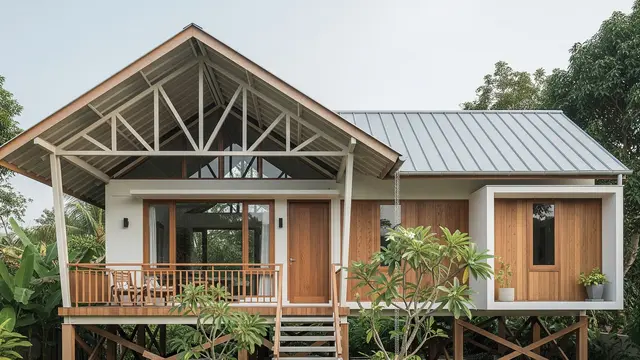 Rumah dengan Atap Seng/Gemini AI
