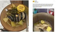 Potret Sayur Asem Nyeleneh. (Sumber: X/@mishiiroo/@FOODFESS2)