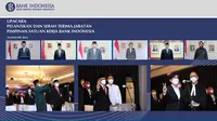 Gubernur BI Perry Warjiyo melantik 39 pemimpin baru Kantor Pusat dan Perwakilan Bank Indonesia, pada Selasa (18/1/2022) secara virtual. (Dok BI)