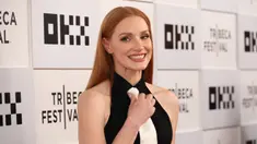 Aktris Jessica Chastain menghadiri pemutaran perdana film The Forgiven pada Festival Film Tribeca 2022 di BMCC Tribeca PAC, New York City, Amerika Serikat, 14 Juni 2022. Jessica Chastain terlihat berseri-seri saat menghadiri pemutaran perdana film The Forgiven pada Festival Film Tribeca 2022. (Dia Dipasupil/Getty Images for Tribeca Festival/AFP)