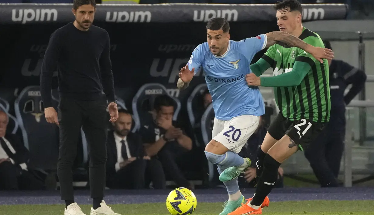 Tambahan tiga angka membuat Lazio kini mengumpulkan 64 poin dan berada di urutan kedua klasemen Liga Italia. (AP Photo/Gregorio Borgia)