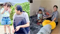 Momen seru pertemuan Ritsuki dan Haruka eks JKT48 yang sering dibilang mirip oleh netizen. (sumber: Instagram/haruuuu_chan / TikTok/megakenichiro_official)