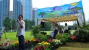 Gelora Bung Karno (GBK) merencanakan pembangunan Hutan Kota di kawasan pertengahan Ibukota Jakarta, Jumat, (18/3/2016). Rencana tersebut didukung Pemprov DKI Jakarta dan komunitas pecinta olahraga dan lingkungan hidup. (Liputan6.com/Faisal R Syam)