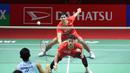 <p>Pasangan Leo Rolly Carnando/Daniel Marthin menjadi satu-satunya wakil Indonesia yang tersisa di partai final Daihatsu Indonesia Masters 2024 yang akan digelar Minggu (28/1/2024). Kepastian itu didapat setelah The Babies mampu memenangkan laga semifinal menghadapi sesama wakil Indonesia, Fajar Alfian/Muhammad Rian Ardianto yang diunggulkan di tempat ketiga dengan rubber game, 19-21, 21-14 dan 21-17 di Istora Senayan, Jakarta, Sabtu (27/1/2024). Dalam laga yang berlangsung lebih dari sejam tersebut, The Babies sukses melakukan comeback setelah kalah pada game pertama. Di laga final, pasangan berperingkat 11 BWF tersebut akan menantang unggulan kedua asal Denmark, Kim Astrup/Anders Skaarup Rasmussen. (Bola.com/Pradipta Rama)</p>