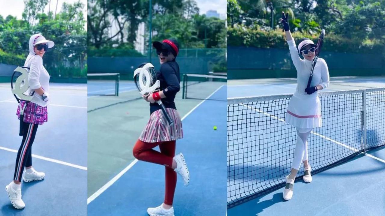 11 Inspirasi Outfit Olahraga Tenis ala Syahrini, Gaya Sporty yang Stylish dan Anggun dengan Hijab