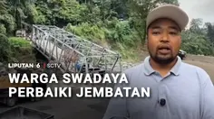 Warga Swadaya Perbaiki Jembatan