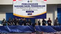 Bea Cukai Musnahkan Rokok dan MMEA Ilegal Senilai Rp10,9 Miliar di Lampung