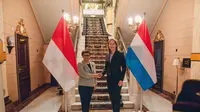 Menteri Luar Negeri Republik Indonesia (Menlu RI) Retno Marsudi saat melakukan pertemuan bilateral dengan Menlu Belanda Hanke Bruins Slot di Den Haag, Belanda, Rabu (31/1/2024). (Dok: Kemlu RI)