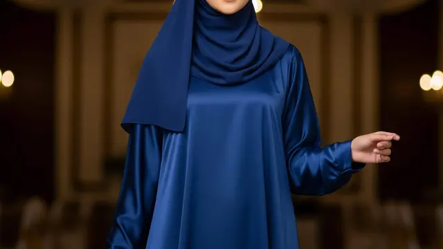 Model Abaya Polos Tanpa Motif Tapi Anggun