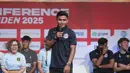 Pemain Port FC, Asnawi Mangkualam, memberikan keterangan dalam konferensi pers terkait Piala Presiden 2025 di SCTV Tower, Senayan, Jakarta Pusat, Jumat (4/7/2025). (Bola.com/M Iqbal Ichsan)