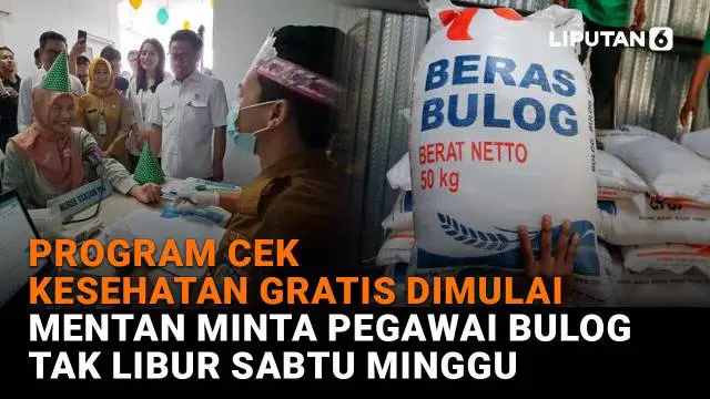 Program Cek Kesehatan Gratis Dimulai, Mentan Minta Pegawai Bulog Tak Libur Sabtu Minggu
