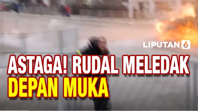 VIDEO: Lagi Asyik Ngobrol, Tiba-Tiba Rudal Meledak Depan Muka