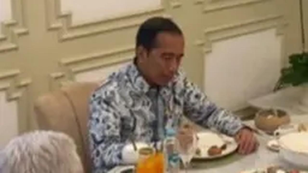 Posisi Duduk Makan Siang, Anies Berhadapan dengan Jokowi, Prabowo dan Ganjar Samping Kanan Kiri