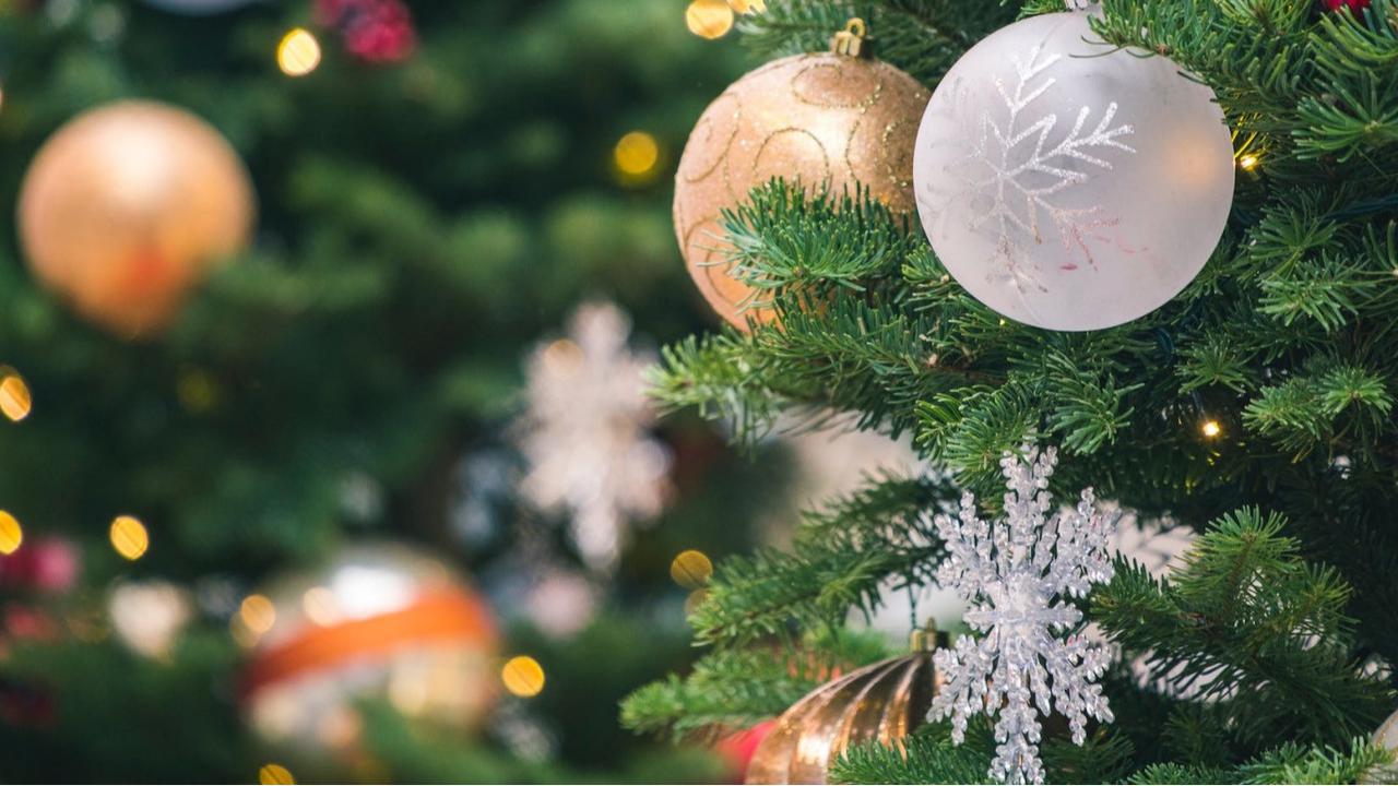 Ilustrasi Natal, dekorasi, hiasan Natal, pohon Natal
