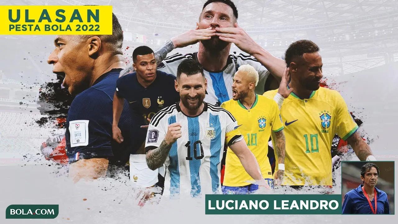 Ulasan Luciano Leandro - Ilustrasi Kylian Mbappe, Lionel Messi dan Neymar di Piala Dunia 2022