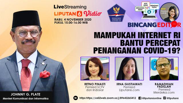 Live Streaming Bincang Editor: Mampukah Internet RI Bantu Percepat Penanganan Covid-19?
