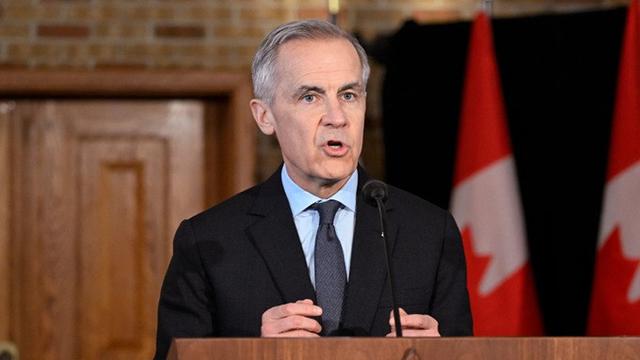 Perdana Menteri Kanada Mark Carney saat pidato di Quebec, Quebec City, Kamis, (22/1/2026).