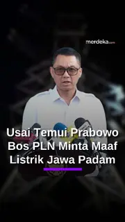Usai Bertemu Prabowo, Bos PLN Minta Maaf Ada Pemadaman Bergilir di Pulau Jawa