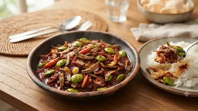 Tips Membuat Sambal Teri Pete Tetap Enak (AI Generated)