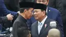 Jokowi juga menitipkan Indonesia kepada Presiden terpilih Prabowo Subianto. (AP Photo/Tatan Syuflana, Pool)