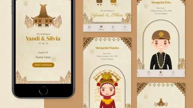 6 Contoh Desain Undangan Pernikahan Digital yang Keren dan Kekinian