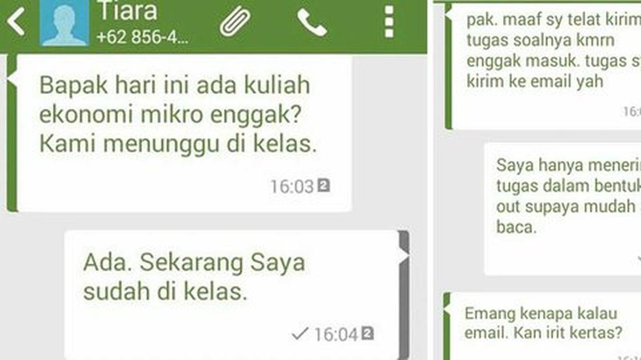 SMS kurang ajar mahasiswa ke dosen bikin kita senyum-senyum