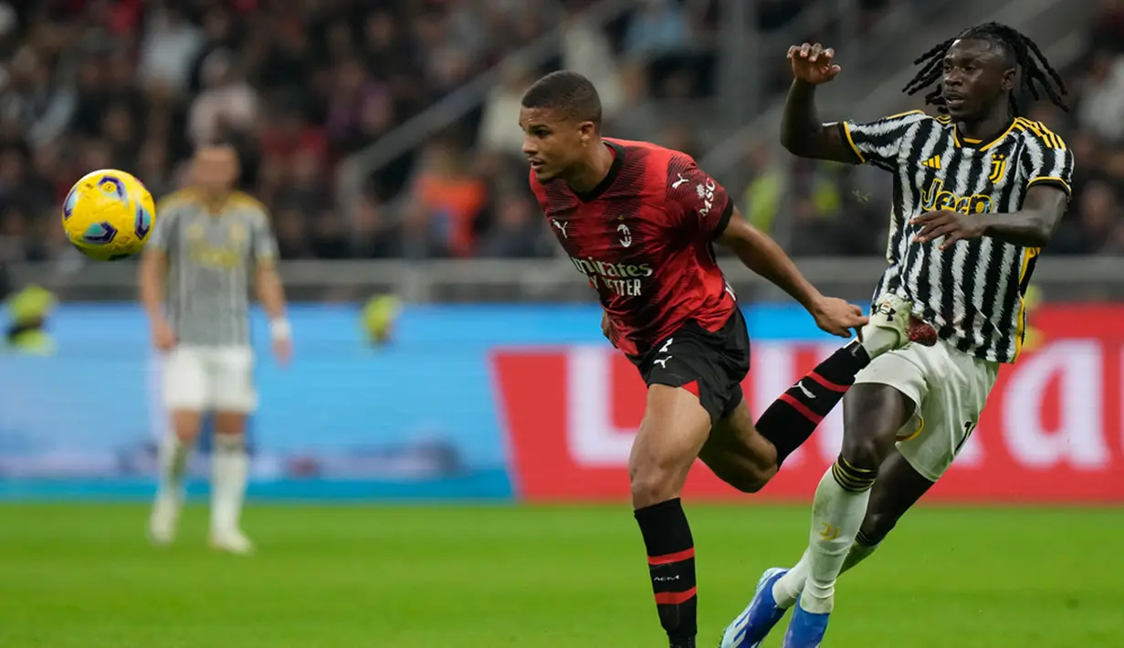 Dengan kemenangan ini, Juventus masih tetap di peringkat tiga klasemen sementara dengan 20 poin dari sembilan laga. Sedangkan, AC Milan tetap di posisi dua dengan koleksi 21 angka. (AP Photo/Luca Bruno)