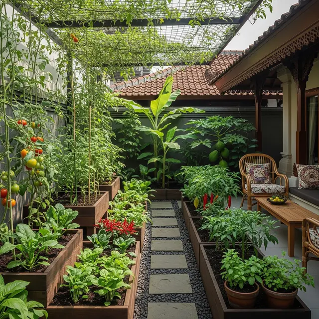 Konsep Mini Edible Patio Garden