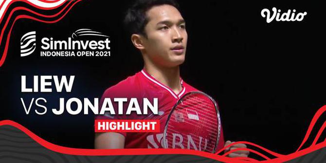 VIDEO: Jonatan Christie Melaju ke Babak 16 Besar Indonesia Open 2021 Usai Kalahkan Wakil Malaysia