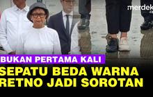 VIDEO: Warna Berbeda Sepatu Menlu Retno, Sengaja?