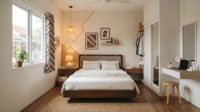 Desain Kamar 3x3 untuk Suami Istri