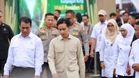 Wakil Presiden RI Gibran Rakabuming didampingi Menteri Pertanian Amran Sulaiman, Gubernur Jatim Khofifah Indar Parawansa dan Bupati Banyuwangi Ipuk Fiestiandani.