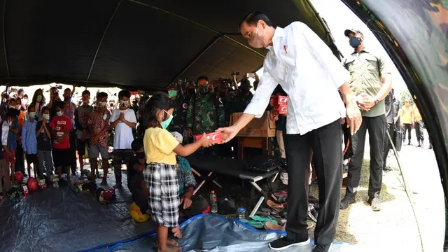 Presiden Jokowi Kunjungi Lokasi Bencana Erupsi Semeru