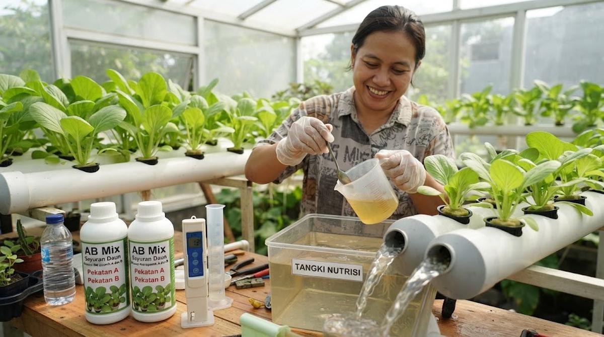 Cara Membuat Kebun Sawi Hidroponik Mini