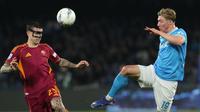Duel Napoli vs AS Roma pada laga giornata 25 Serie A Liga Italia 2025/2026, Senin (16/2/2026) dini hari WIB. (CARLO HERMANN / AFP)